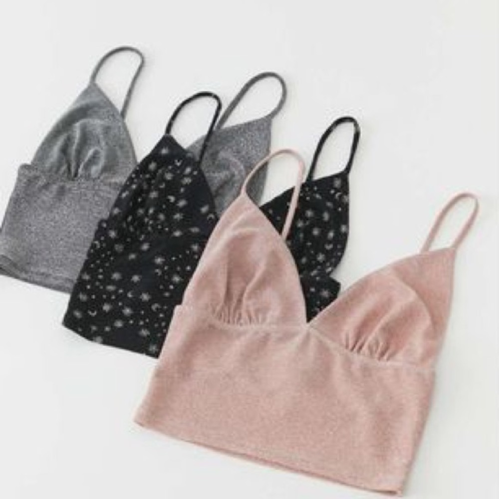 Black and Silver UO Crop Top